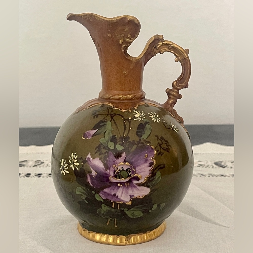 Antique EW Ernst Wahliss Ewer Pitcher Turn Wien Austria Depose Hand Numbered